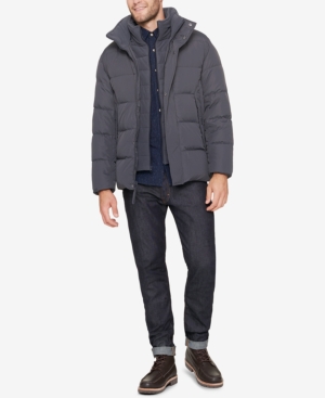 Marc New York Men's Down Puffer Jacket with Fleece Bib