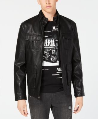 macy's inc men's leather jacket