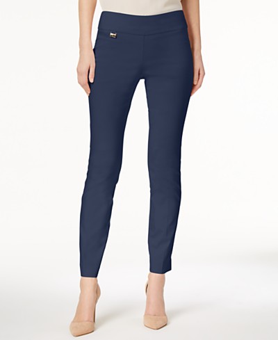 Macy's- Studded Pull-On Tummy Control Pants, Regular and Short
