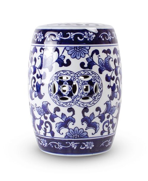 8 Oak Lane Blue Floral Mini Garden Stool Reviews Home Macy S
