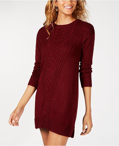American Rag Juniors Cable Knit Sweater Dress Created For Macy S