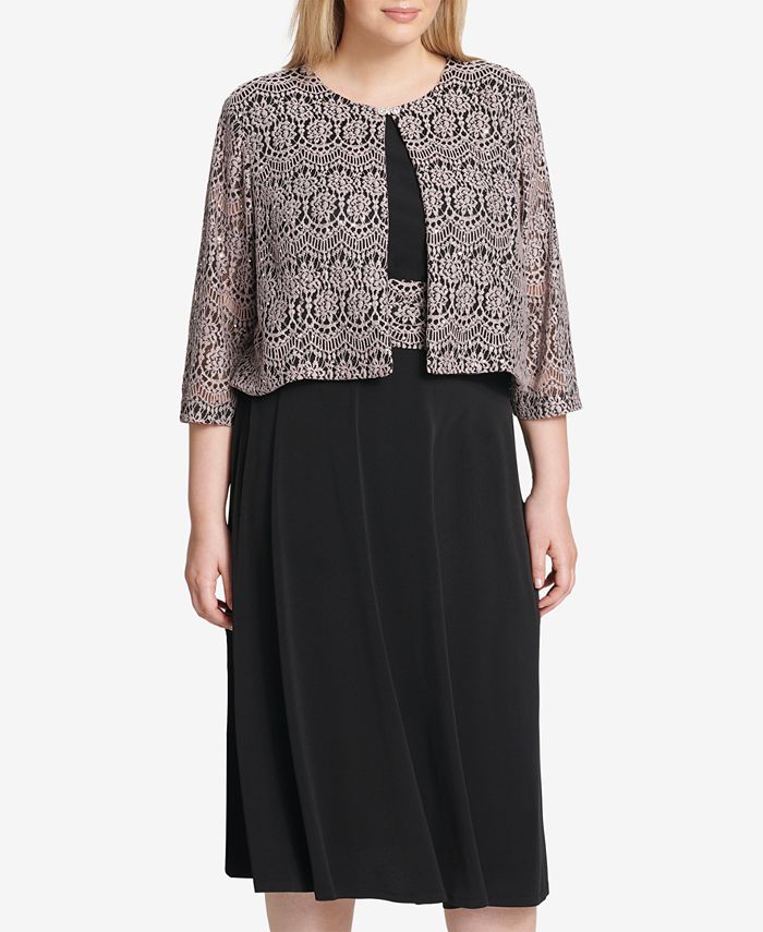 Jessica Howard Plus Size Dress and Lace Jacket Macy's