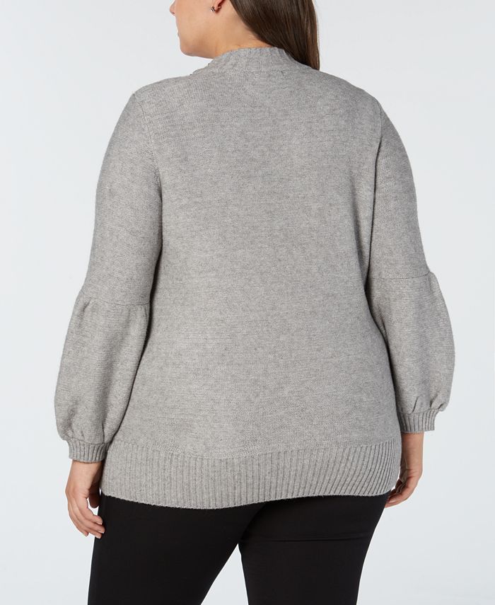 Alfani Plus Size Embellished Turtleneck Sweater, Created for Macy's ...