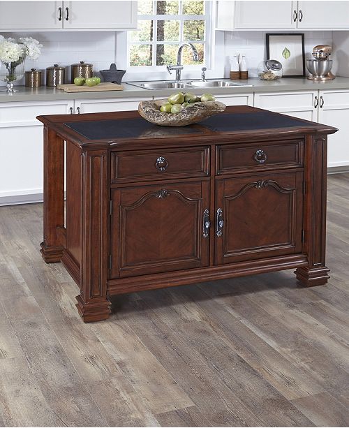 Home Styles Santiago Kitchen Island With Granite Top Reviews Home Macy S