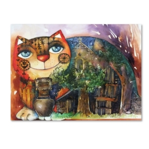 Trademark Global Oxana Ziaka 'alpes Cat' Canvas Art In Multi