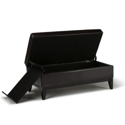 Oregon Storage Ottoman Bench with Tray