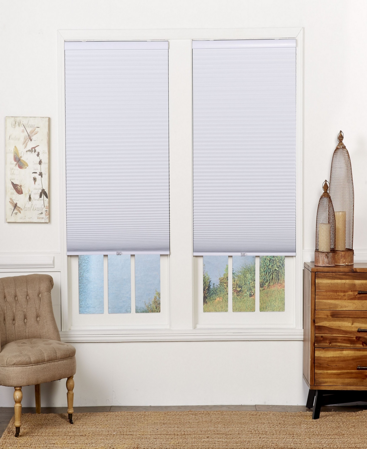 Shop The Cordless Collection Cordless Blackout Cellular Shade, 32.5" X 72" In Latte-whit