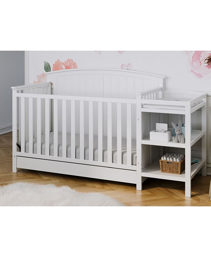 Storkcraft Steveston 4 in 1 Convertible Crib and Changer with Drawer ...