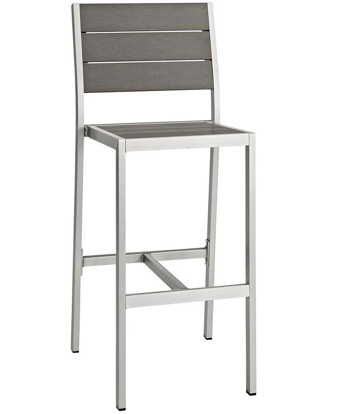 Modway Shore Outdoor Patio Aluminum Armless Bar Stool Macy's