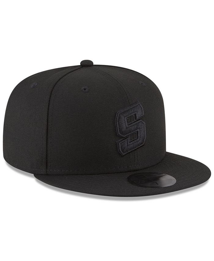 Lids New Era San Antonio Spurs Alpha Triple Black 59FIFTY FITTED Cap