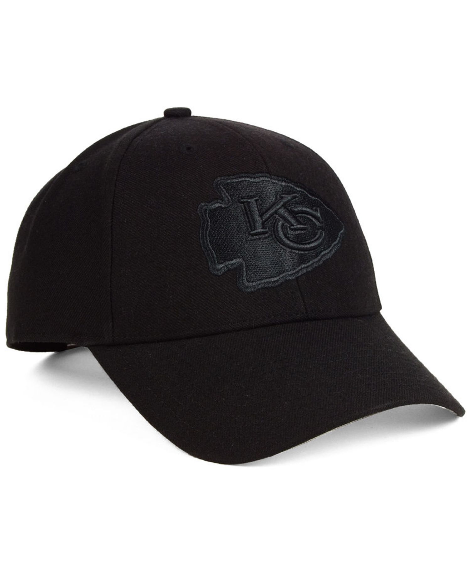 Kansas City Chiefs Black & Black MVP Strapback Cap