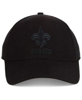 New Orleans Saints Black & Black MVP Strapback Cap