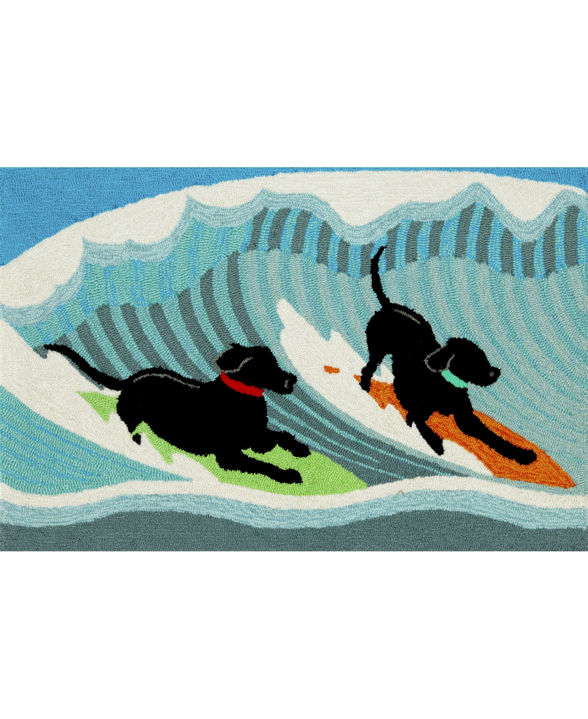 UPC 087215084100 product image for Liora Manne Front Porch Indoor/Outdoor Surfing Dogs Ocean 2'6