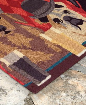 Liora Manne Front Porch Indoor/Outdoor Bar Patrol Port 2' x 5' Runner Area Rug