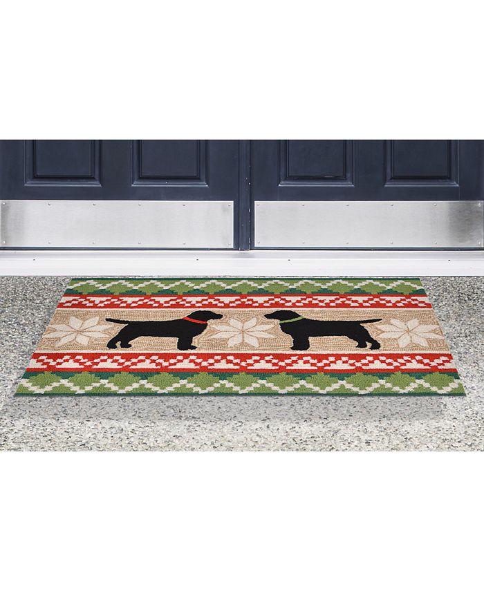Liora Manne' Liora Manne Front Porch Indoor/Outdoor Nordic Dogs Neutral
