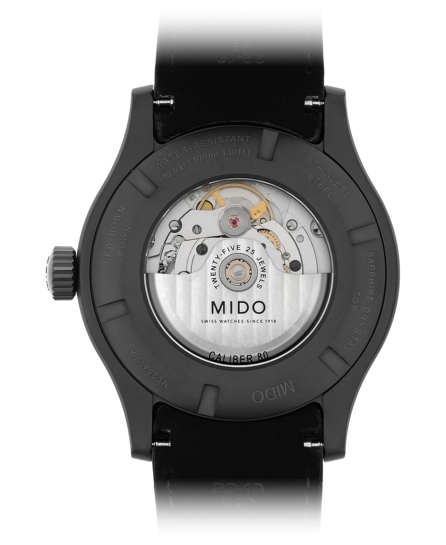 Мужские часы Mido Swiss Automatic Multifort Brown Leather Strap Watch 42mm — фото 2