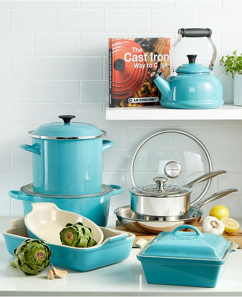 Le Creuset MultiMaterials Turquoise 14Pc. Cookware Set, Created for