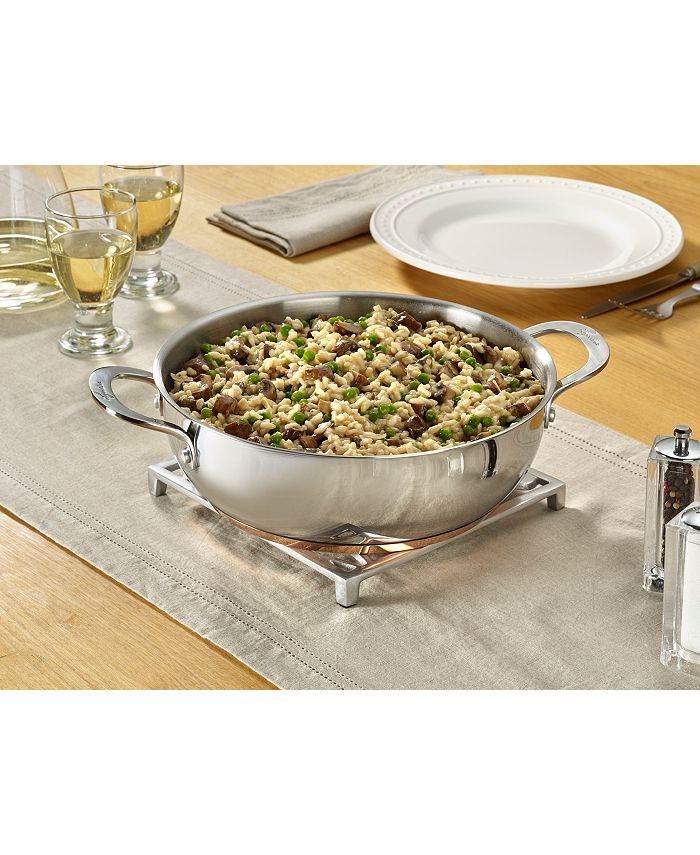 Lagostina Stainless Steel 4Qt. Dutch Oven with Hammered Copper Lid