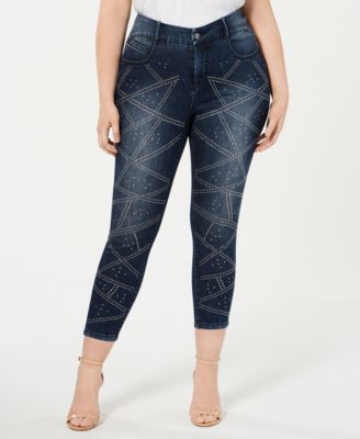 plus size studded jeans