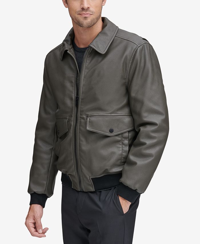Marc New York Men's Faux-Leather Jacket - Macy's