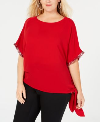 michael kors plus size tops macy's