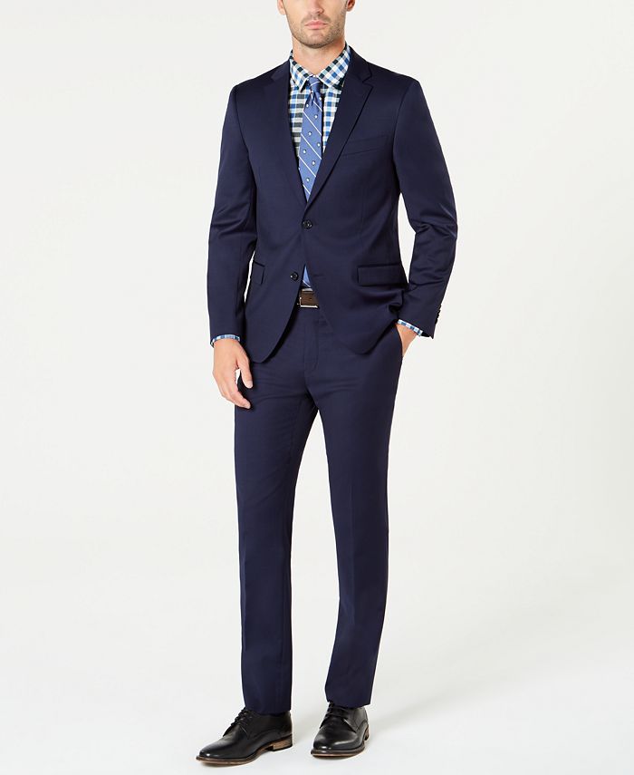Tommy Hilfiger - Men's Slim-Fit TH Flex Stretch Medium Blue Twill Suit