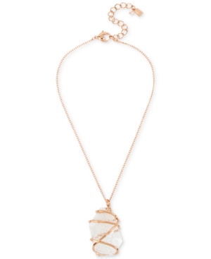 image of Robert Lee Morris Soho Caged Stone Pendant Necklace, 16