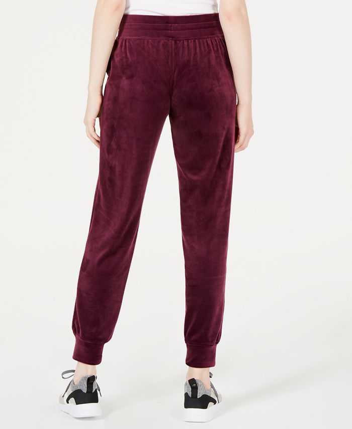 purple velour joggers
