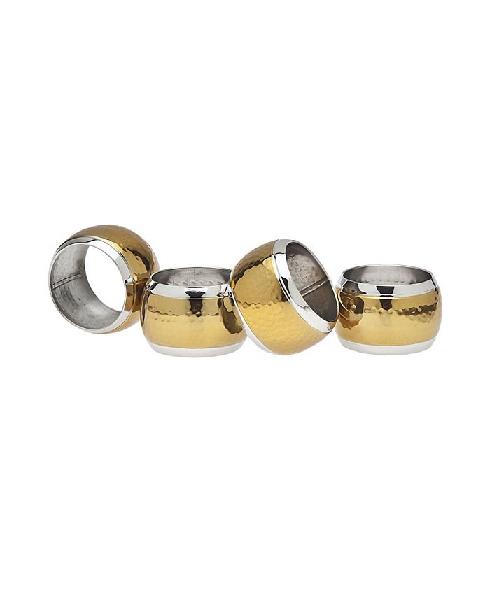 Godinger Brass Hammered Napkin Rings, Set of 4 Macy's