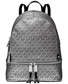 MICHAEL Michael Kors Metallic Signature Rhea Zip Backpack