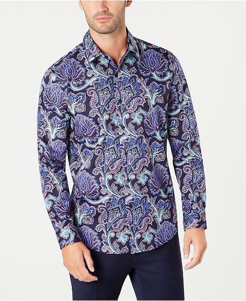 Tasso Elba Men S Paisley Shirt Created For Macy S Reviews