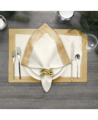  Metallic Brushstroke Napkin 4 Pc Set