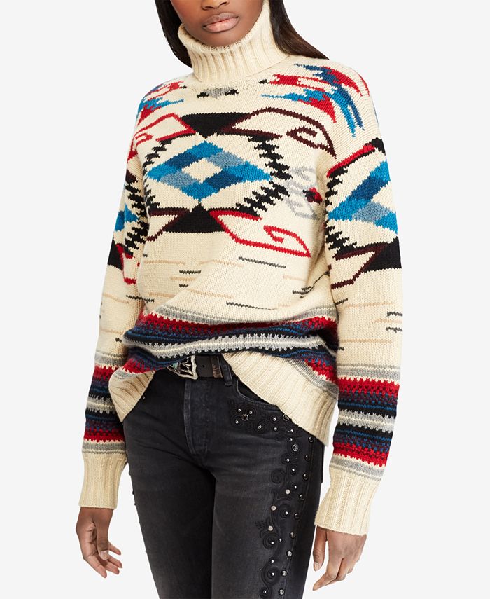 Polo Ralph Lauren Southwestern Turtleneck Sweater & Reviews - Sweaters -  Women - Macy's