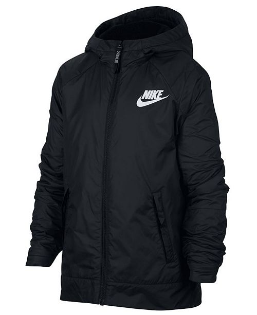 Nike Big Boys Sportswear Fleece Hooded Jacket Reviews Coats Jackets Kids Macy S