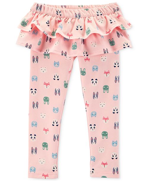 Carter's Toddler Girls RuffleTrim Printed French Terry Leggings