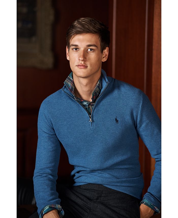 Polo Ralph Lauren Men's Textured QuarterZip Sweater Macy's