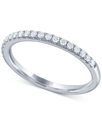 Macy's Diamond Band (1/4 ct. t.w.) in 14k White Gold & Reviews - Rings ...