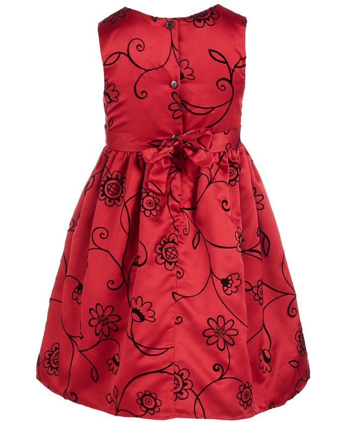 Good Lad Toddler Girls Satin Flocked Dress Macy's