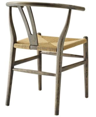 Modway Amish Dining Wood Side Chair in Weathered
