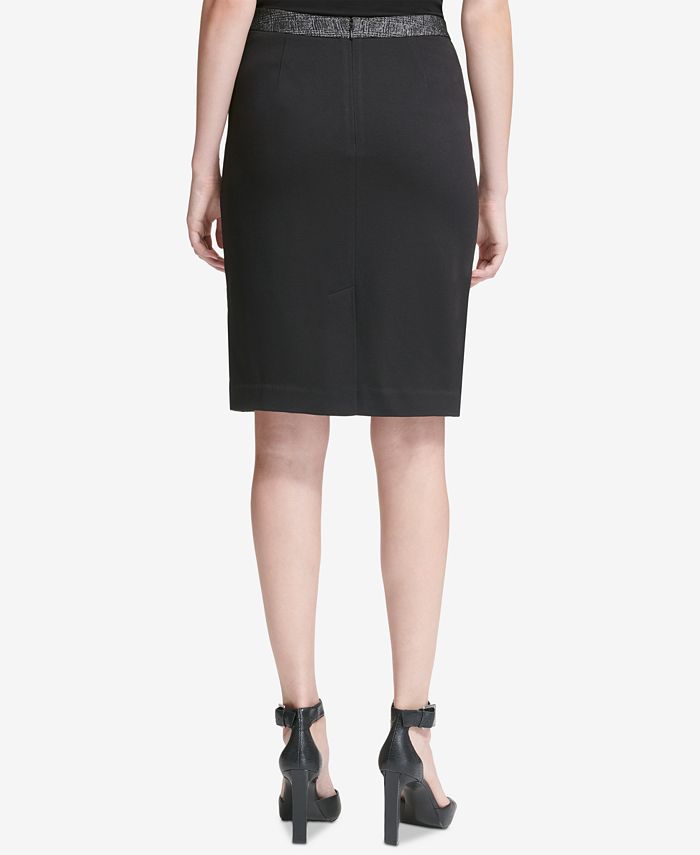 Calvin Klein Jacquard Pencil Skirt & Reviews - Skirts - Women - Macy's