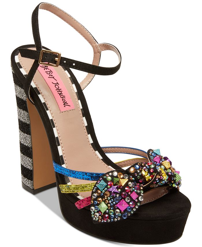 Betsey Johnson Tobie Embellished Platform Sandals - Macy's
