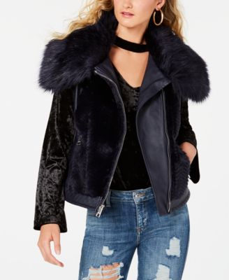 GUESS - Sleeveless Posh Faux-Fur Vest