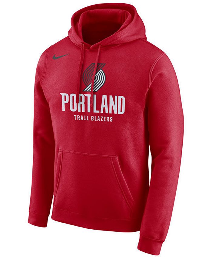 Nike Men's Portland Trail Blazers Essential Logo Pullover Hoodie - Macy's