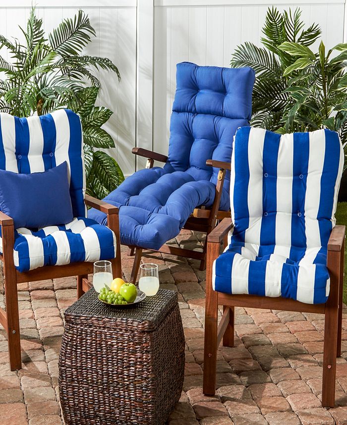 Greendale Home Fashions Set of 2 Outdoor Seat and Back Chair Cushions