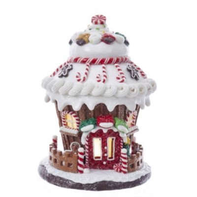 Kurt Adler - Battery Operated Round LED Gingerbread House