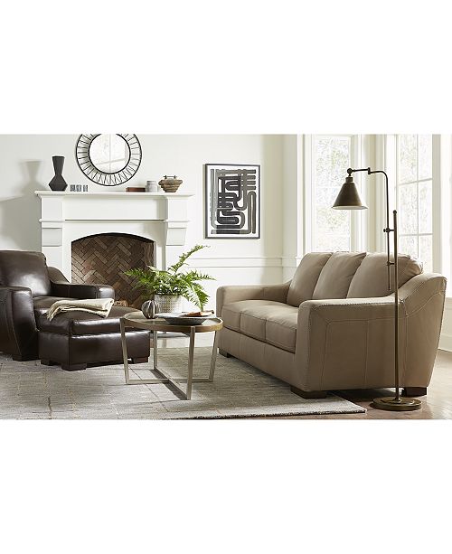 Furniture Closeout Gansey Leather Sofa Collection Reviews