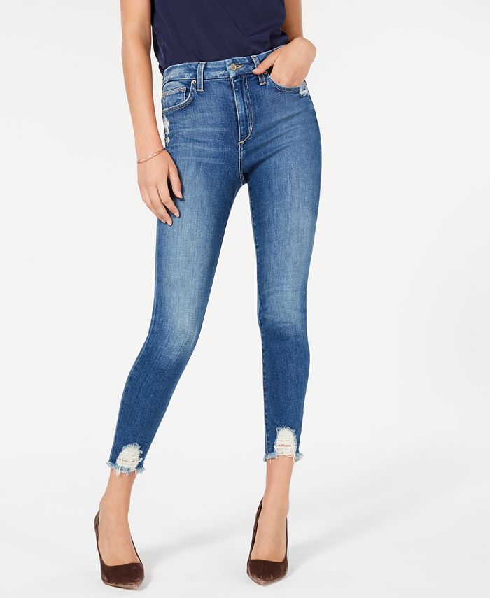 Joe's Jeans HighRise Distressed Skinny Crop Jeans Macy's