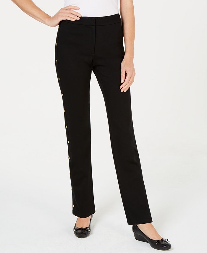 JM Collection Side-Trim Ponte-Knit Pants, Created for Macy's & Reviews ...