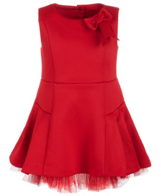 macys girls red dress