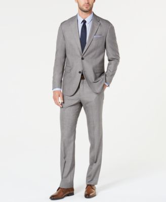 Dockers - Men's Modern-Fit Light Gray Sharkskin Suit